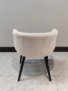 Ghế đệm nhung hiện đại sang trọng ST-8889 màu trắng, chân kim loại, dùng cho phòng khách, nội thất gia đình, thoải mái. - Product Image 4