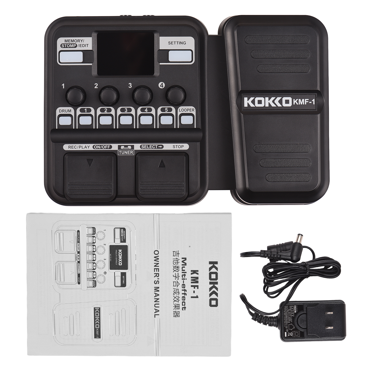 Kokko Guitar Multi Effects Pedal – 10-59 Presets, 6 Drum Machines