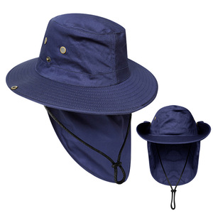 Fishing <b>Hat</b> UV Sun protection Fisherman <b>Hat</b> With Neck Flap Mask Summer Outdoor Breathable <b>Large</b> Brim Sunscreen <b>Hat</b> - Product Image 3