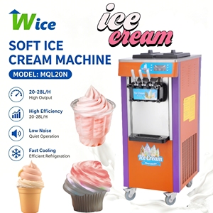 Machine à glace molle WICE 20-22L/H, 3 saveurs, refroidissement rapide, pour usage commercial, yaourt glacé, pour café - Product Image 1