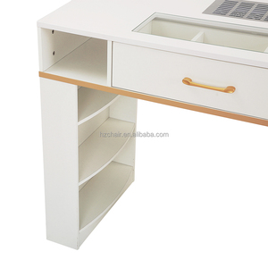 โต๊ะไม้สำหรับทำเล็บออกแบบทันสมัยพร้อมที่เก็บฝุ่นสำหรับร้านทำเล็บ - Product Image 5