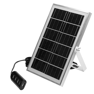Caricatore Solare 5V 8W USB-4P, Pannello Fotovoltaico Monocristallino Flessibile e Resistente agli Schizzi per Campeggio e Ricarica Telefono all'Aperto - Product Image 5