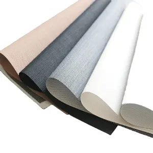 Venda quente side track poliéster tela malha tecido ao ar livre com barato windproof blinds tecido ziptrack roller blinds