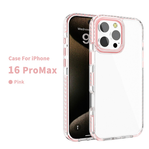 Custodia per telefono cellulare antiurto <span class=keywords><strong>trasparente</strong></span> di lusso per <span class=keywords><strong>Apple</strong></span> iPhone 16 Pro Max 11 12 13 14 15 7 8 Plus <span class=keywords><strong>Cover</strong></span> rigida per paraurti in morbido TPU - Product Image 4