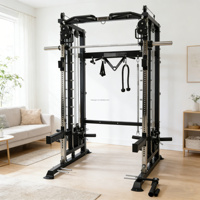 Nouveau design 2026 – Machine Smith multifonction 3-en-1 pour la maison, rack de musculation tout-en-un avec entraîneur fonctionnel et système à double poulie