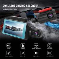 Caméra de tableau de bord de voiture 2026 à succès, Full HD DVR double objectif 3,0 pouces avec Wi-Fi et capteur G
