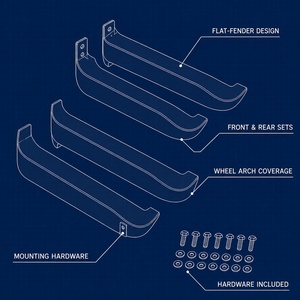 Élargisseurs d'ailes style <span class=keywords><strong>Avengers</strong></span> pour Jeep Wrangler JK JL 2007-2025, ensemble de garde-boue en alliage d'aluminium, directement de l'usine - Product Image 2