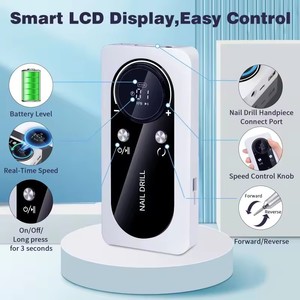 Máquina de manicura y pedicura portátil de 45000 RPM, lima eléctrica recargable, herramienta inalámbrica para pulir y esmerilar en salones de belleza. - Product Image 4
