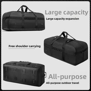 Bolsa de lona de viaje de 90L a precio de fábrica, mochila grande para <span class=keywords><strong>hombre</strong></span>, bolsa de tela Oxford plegable impermeable, capacidad para acampar al aire libre - Product Image 4