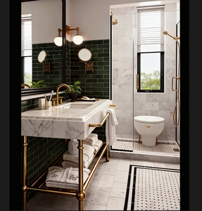 Plans de toilette <span class=keywords><strong>en</strong></span> pierre naturelle Calacatta Viola lourd, système de pieds de console <span class=keywords><strong>en</strong></span> marbre de Carrare, meubles de <span class=keywords><strong>salle</strong></span> de bain <span class=keywords><strong>en</strong></span> marbre gris de qualité supérieure - Product Image 6