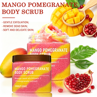 Gommage corporel OEM mangue et grenade - Gommage au sucre inspiré de la crème glacée à la mangue, exfoliant pour une peau lisse et éclatante