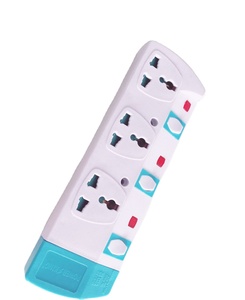 Multi hembra cable de extensión de color blanco 3 extensión <span class=keywords><strong>soc</strong></span> - Product Image 1