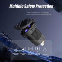 Chargeur USB Moto 3 Ports en Gros Usine, Prise de Charge Rapide Étanche 12V, Logo Personnalisé CE RoHS pour Moto et Scooter