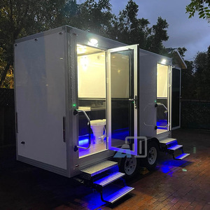 Offre Spéciale : Remorque Sanitaire Extérieure Portable de Luxe à 2 Cabines, Moderne, Écologique et Durable, Conforme aux Normes Américaines pour Événements - Product Image 4