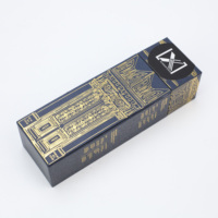 Boîte cadeau de luxe en carton rigide personnalisée pour vin - Conception à ouverture coulissante avec estampage à chaud doré pour l'emballage du vin