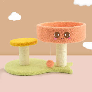 Diskon besar-besaran 2023 tempat tidur kucing kayu menyenangkan pohon kucing rumah tempat tidur furnitur menara aktivitas - Product Image 2