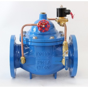 Vanne de régulation électrique DN100 PN1.6 de type pilote pour les systèmes d'alimentation en eau et de protection incendie - Product Image 1