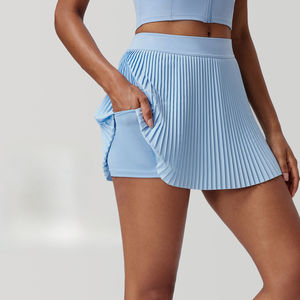 女式口袋短裤女式高腰轻便运动高尔夫短裙百褶裙网球裙 - Product Image 1