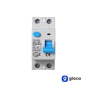 Disjoncteur différentiel Gloca JXL1-63 2P 63A 30mA 240V AC, montage sur rail DIN, relais de sécurité - Product Image 4