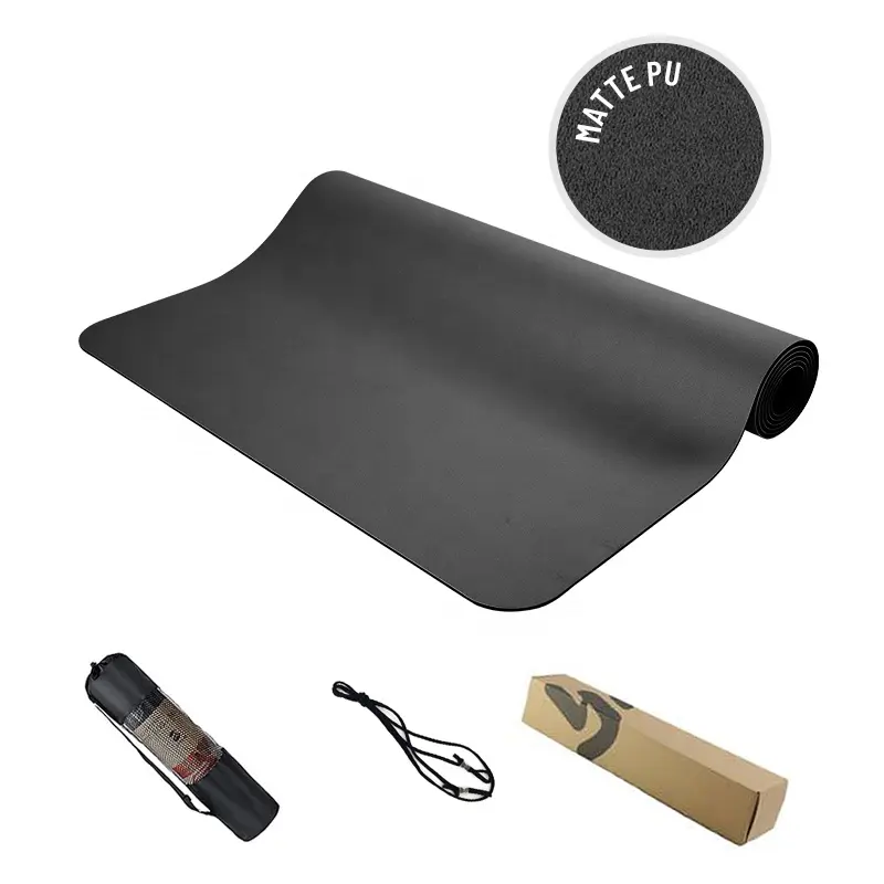 Nouveau tapis de Yoga écologique givré amélioré en mousse de PU mat mat en caoutchouc naturel