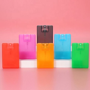 Wholesale Pocket Perfume <b>Bottle</b> 20ml <b>Empty</b> Transparent White Black Square Shape Credit Card Sanitizer Hand <b>Spray</b> <b>Bottles</b> - Product Image 5