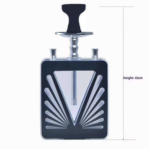 Nuevo Estilo, Botella Árabe Esmerilada Iluminada para Bar o Pub, Producto Terminado, Juego de Cachimbas Acrílicas Triangulares para Dos Personas, Todo en Uno - Product Image 3