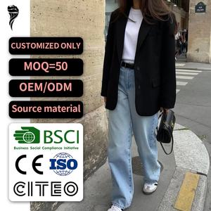 Blazer de Mujer de Talla Grande, Estilo Y2K, con Estampado Floral, Transpirable, de Lona, Cierre de un Solo Botón, para Otoño e Invierno, en Oferta - Product Image 1