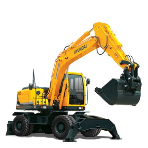 Excavateur sur pneus Hyundai R140W d'occasion 90% neuf et bon marché à vendre en bon état - Product Image 1