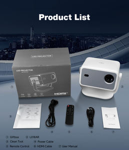 โปรเจคเตอร์พกพาความสว่างสูง 380 ลูเมนส์ โหมดโฟกัสอัตโนมัติ ระบบแอนดรอยด์ 14 รองรับ WiFi6 เสียงสเตอริโอ HIFI ไฟ LED 5.4 ดวง ความละเอียด 8K สำหรับโฮมเธียเตอร์ - Product Image 6