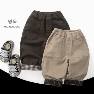 Vêtements pour enfants d'automne et d'hiver, <span class=keywords><strong>pantalon</strong></span> en molleton de coton pour bébé, <span class=keywords><strong>pantalon</strong></span> épais et chaud pour nouveau-né, style coréen décontracté unisexe, <span class=keywords><strong>pantalon</strong></span> pour enfants - Product Image 2