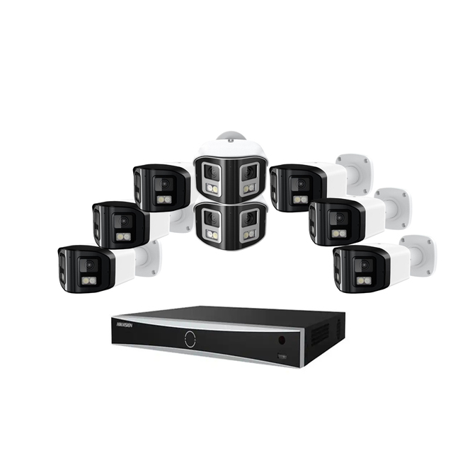 8 Channel Professional POE NVR CCTV Security Camera System 2K/4K Resolution Night Vision 30M Wide Angle Indoor PTZ Two-Way Audio