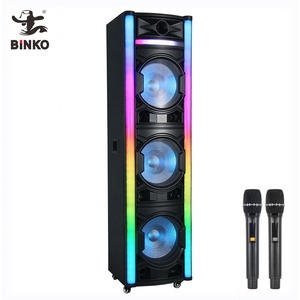 Binko Xách Tay Mạnh Mẽ Mát Đầy Màu Sắc Đèn LED Âm Nhạc Màu Xanh Răng 12 Inch Tháp Hộp Loa Cho Ngoài Trời Hoạt Động Loa - Product Image 1