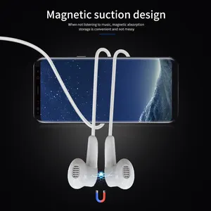 IPhone ipad SamsungA02s用マイク卸売ハーフインイヤーおよびボリュームコントロールゲームイヤフォン付き3.5mm有線イヤホン