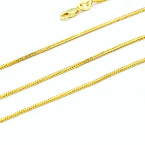 Collar de cadena de oro italiano de 18K para hombre, joyería rellena de oro al por mayor