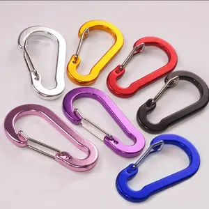 10x Carabiner क्लिप्स स्नैप वसंत हुक डी आकार अकवार कीरिंग Carabina Karabiner