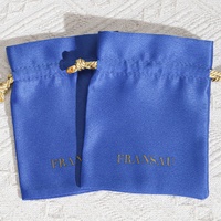 Petit sac personnalisé en satin pour parfum emballage cosmétique pochette de rangement de bijoux cadeau en satin de soie haut de gamme avec cordon de serrage