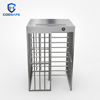 Torniquete de Altura Completa de Una Sola Vía con Parte Superior Cuadrada, Acero Inoxidable SUS304, Puerta de Acceso Anti-Escalada para Entrada de Fábrica o Central Eléctrica