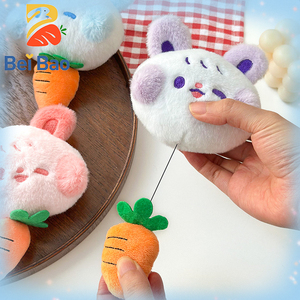Figurines d'anime <span class=keywords><strong>à</strong></span> faible MOQ, design lapin, <span class=keywords><strong>renard</strong></span>, animaux miniatures, jouets en peluche doux, porte-clés en peluche personnalisé avec logo - Product Image 2