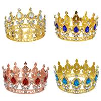 Top-Angebot: Barocke Runde Kleine Strass-Tiara Krone – Neuheit für Kuchendekoration, Tortenaccessoires und Partyzubehör