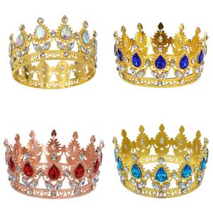 Hot Sale Baroque Round Small Rhinestone Tiara Crown New <strong>Cake</strong> <strong>Decorating</strong> <strong>Supplies</strong> and Bouquet <strong>Cake</strong> Accessories Party <strong>Supplies</strong> - Product Image 1