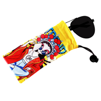Pochette personnalisée avec logo, en microfibre, pour lunettes de soleil, avec cordon de serrage, sac de rangement multifonctionnel pour étuis à lunettes, lunettes de soleil