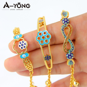 Arabian Style Ayong Jewelry Colorful Plating Kids <strong>Infinity</strong> Jewelry 18k <strong>Gold</strong> Plated Charm <strong>Bracelet</strong> for Children - Product Image 5