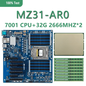 Carte mère de serveur reconditionnée MZ31-AR0 avec socket SP3, ports USB 3.0/2.0, 32 Go de RAM DDR4-2666 pour processeurs EPYC 7261/7251/7371 MZ31-A - Product Image 4