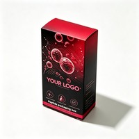 Boîte d'emballage holographique écologique avec étiquette inviolable, boîte cadeau imprimée, boîte pour sérum peptidique, flacon pour soins de la peau, service OEM