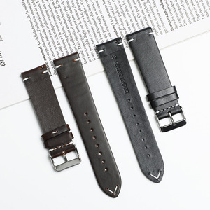 Correa <span class=keywords><strong>de</strong></span> Reloj Ultrafina <span class=keywords><strong>de</strong></span> Cuero Encerado Vintage, Correa <span class=keywords><strong>de</strong></span> Cuero Genuino Suave con Reemplazo Rápido y Delgado para Hombres y Mujeres - Product Image 4