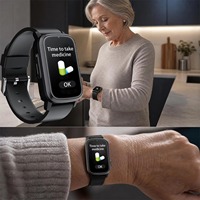 Montre connectée GPS 4G pour personnes âgées, localisation GPS WiFi LBS, appel SOS, détection de chute, surveillance de la santé, OEM ODM SDK, logo personnalisé