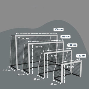 But de football pour jardin, enfants et adultes, avec structure en acier robuste (L240cm <span class=keywords><strong>x</strong></span> H160cm), durable, facile à assembler et mobile - Product Image 2