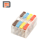 Bloc de bornes à raccordement rapide DF-2608-4C-DIN pour montage sur rail DIN, connecteur de câble électrique à levier à ressort 1P