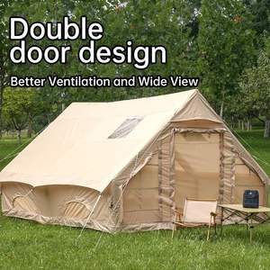 12㎡ 高級 PVC インフレータブルテント 四季対応 3000mm 防水 高速設営 ポータブル折りたたみ式 アウトドアキャンプキャビン - Product Image 6