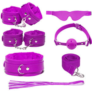 Kit de bondage SM de haute qualité, couleurs personnalisées, 10 pièces, menottes en PU pour les mains et les poignets, menottes pour les chevilles, jouet sexuel pour couples - Product Image 3